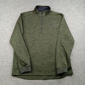 Under Armour Pullover Mens Large Green ColdGear 1/4 Zip Long Sleeve Top 1320745